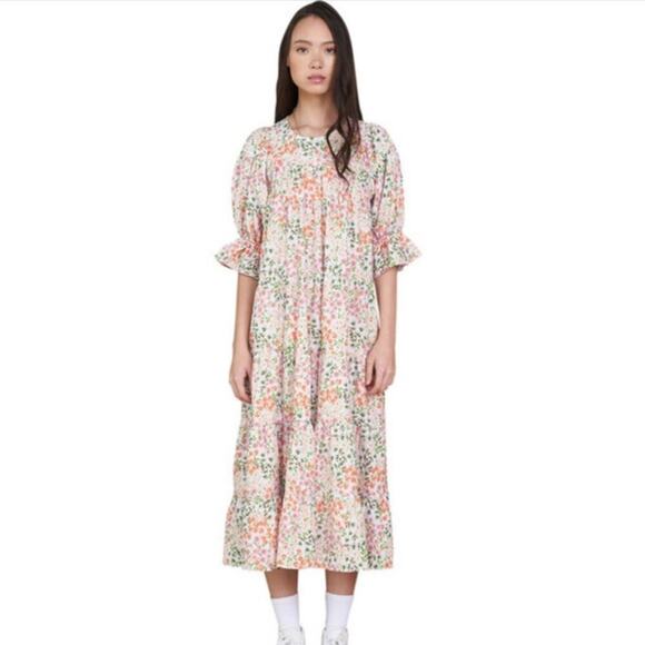 NWT Anthropologie dRA Los Angeles Victoria Modest Ruffled Neck Dress - Picture 1 of 5